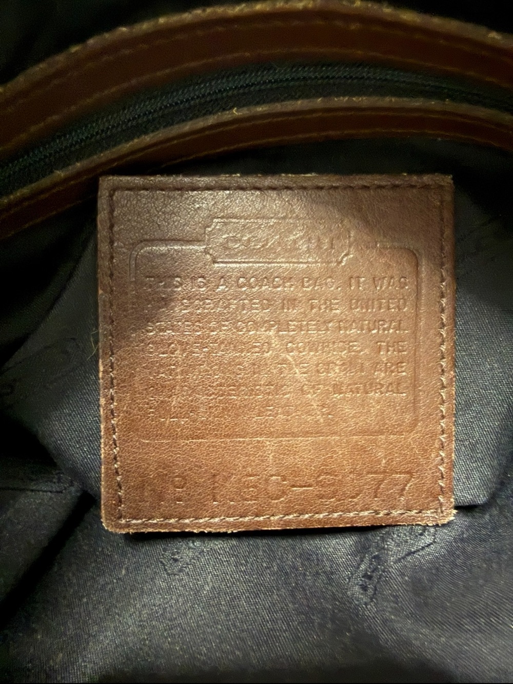 Coach Vintage Classic Lunch Tote 9077 Brown Leather Shoulder Bag - Picture 9 of 14